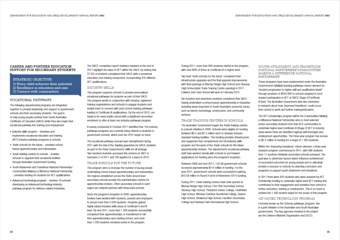 DECD Annual Report 2011 spread